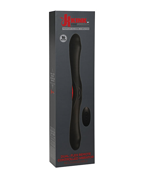 Kink Dual Flex Silicone Vibrator W-wireless Remote - Black - Bossy Pearl