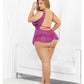 Sheer Shorty Babydoll Wild Orchid