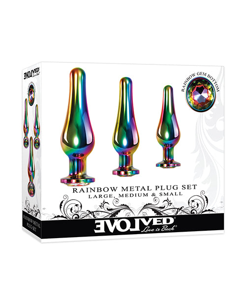 Evolved Rainbow Metal Plug Set - Bossy Pearl