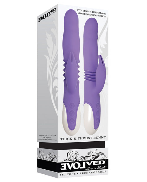 Evolved Thick & Thrust Bunny Dual Stim Rechargeable - Purple - Bossy Pearl