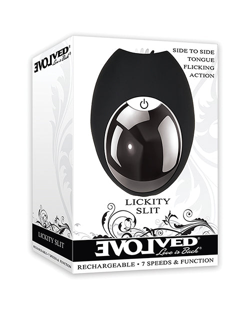 Evolved Lickity Slit Oral Massager - Black - Bossy Pearl