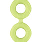 Forto F-81 47mm Double Ring Liquid Silicone Cock Ring - Glow In The Dark