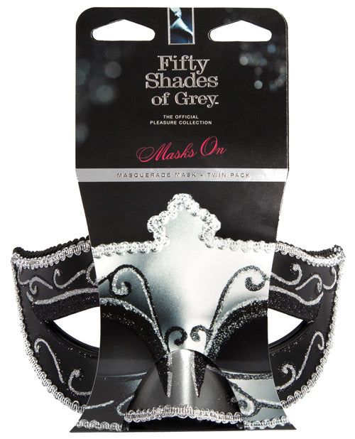 Fifty Shades Of Grey Masquerade Masks Twin Pack - Bossy Pearl