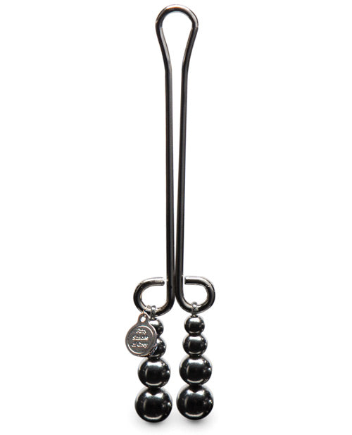 Fifty Shades Darker Just Sensation Beaded Clitoral Clamp - Bossy Pearl