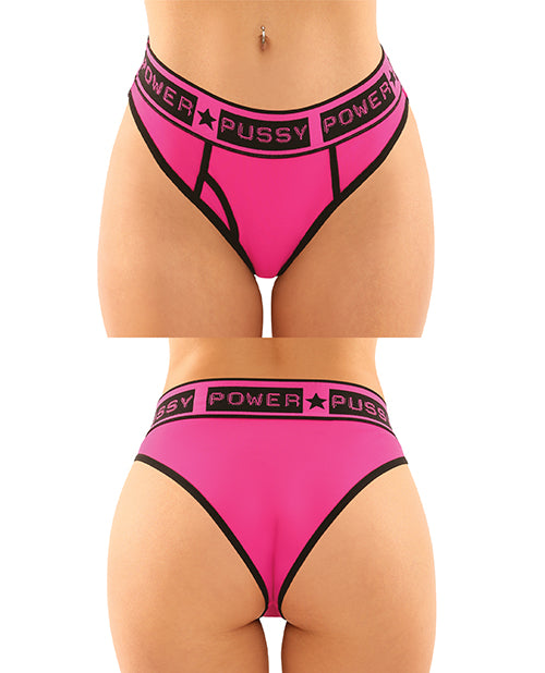 Vibes Buddy Pack Pussy Power Micro Brief & Lace Thong Pnk/blk - Bossy Pearl