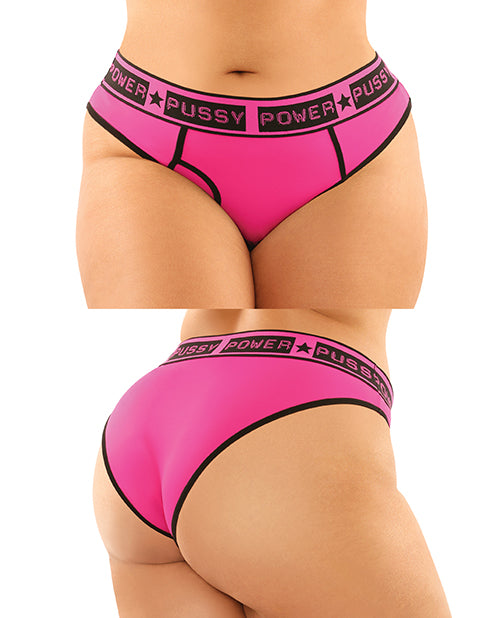 Vibes Buddy Pack Pussy Power Micro Brief & Lace Thong Pnk-blk Qn - Bossy Pearl