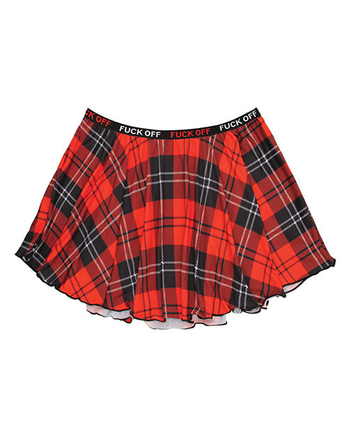 Vibes Fuck Off Skirt Plaid - Bossy Pearl