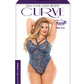 Curve Adriana Caged Lace Teddy - Bossy Pearl