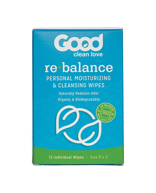 Good Clean Love Rebalance Wipes - Box Of 12 - Bossy Pearl