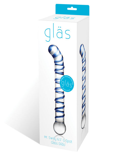 Glas Mr. Swirly 6.5" G-spot Glass Dildo - Bossy Pearl