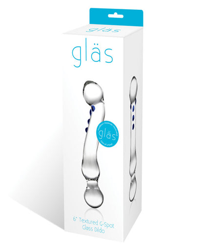 Glas 6" Curved G-spot Glass Dildo - Bossy Pearl