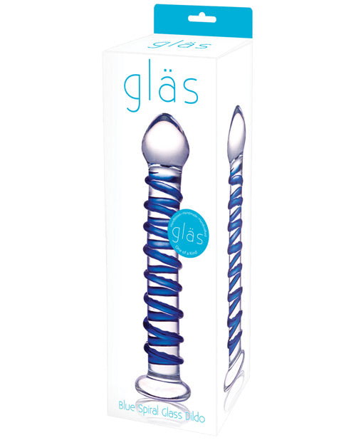 Glas Spiral Glass Dildo - Blue - Bossy Pearl