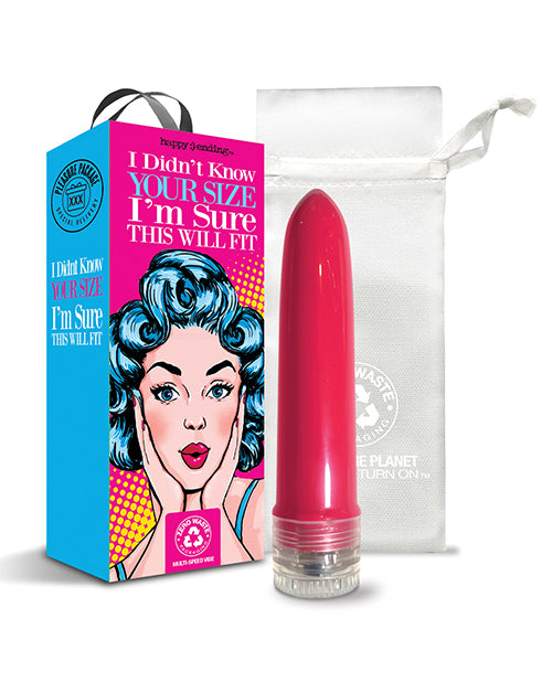 Pleasure Package I Didn't Know Your Size 4" Multi Speed Vibe  - Red - Bossy Pearl
