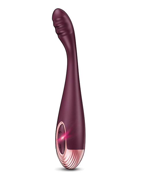 Zola Rechargeable Silicone G Spot Massager - Burgundy-rose Gold