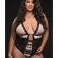 Open Crotch Lace Teddy Blackout Qn - Bossy Pearl