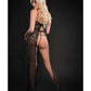Lace Night Gown W/high Waist Strappy Panty O/s