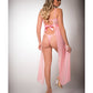 Pinklicious Empire Waist, Lace & Sheer Dress & Panty Baby Pink O-s