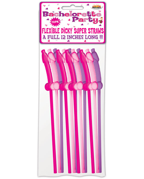 Bachelorette Party Flexy Super Straw - Pack Of 10 - Bossy Pearl