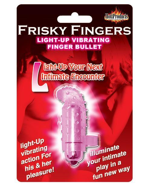 Frisky Finger Light Up Vibrating Finger Bullet - Bossy Pearl