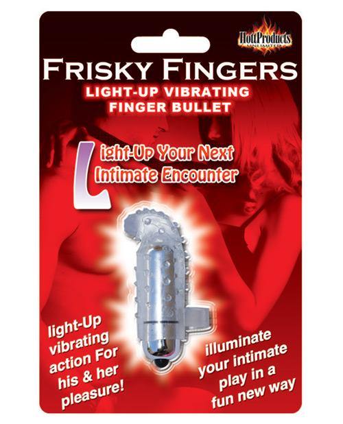 Frisky Finger Light Up Vibrating Finger Bullet - Bossy Pearl