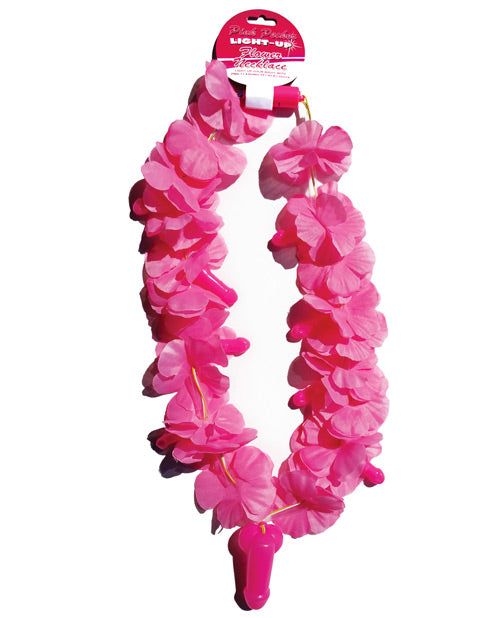Light Up Flower Pecker Necklace - Pink - Bossy Pearl