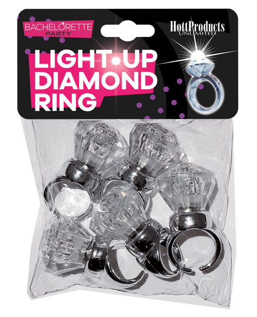 Light Up Diamond Ring - Pack Of 5 - Bossy Pearl