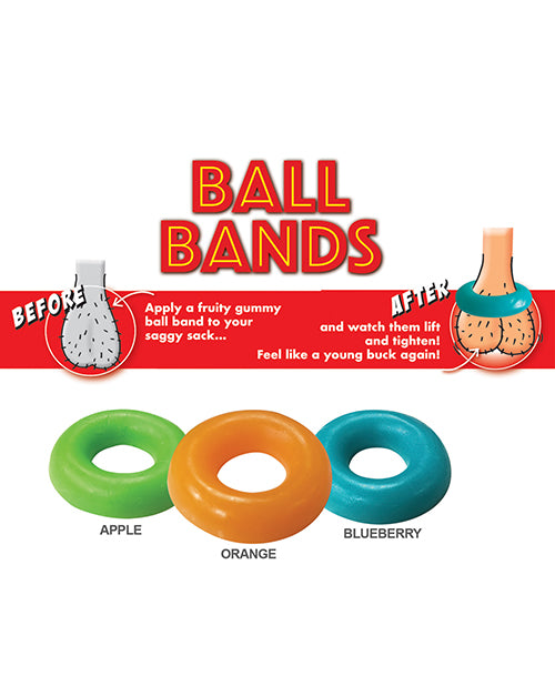 Gummy Ball Bands - 3 Pack Asst. Colors-flavors