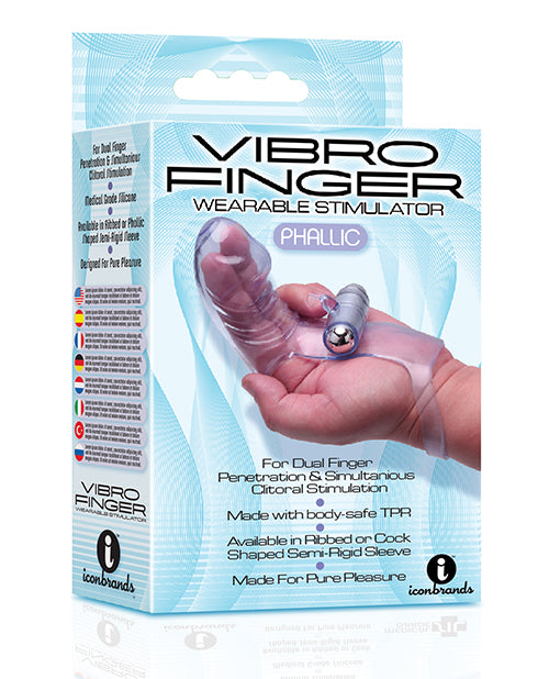 The 9's Vibrofinger Phallic Finger Massager - Purple - Bossy Pearl