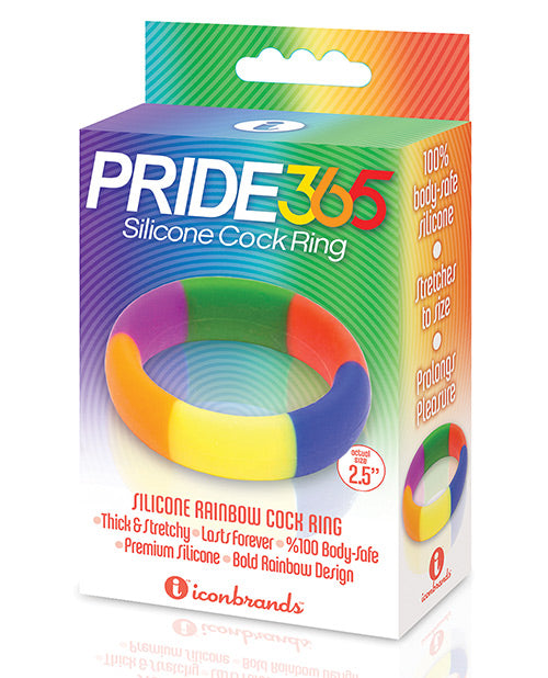 The 9's Pride 365 Rainbow Cock Ring - Bossy Pearl