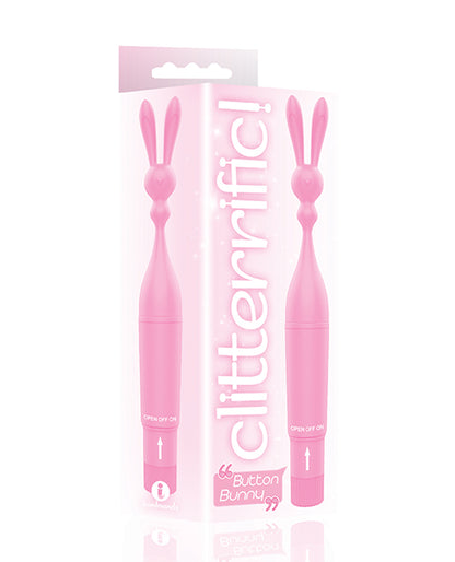 The 9's Clitterific! Button Bunny Clitoral Stimulator - Pink - Bossy Pearl