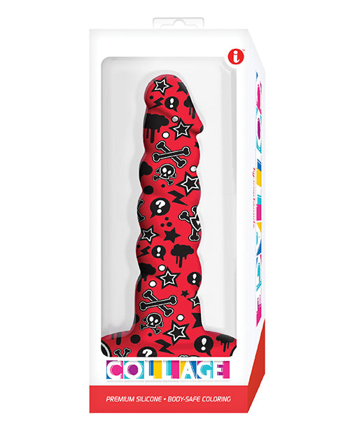 Collage Goth Girl Twisted Silicone Dildo - Bossy Pearl