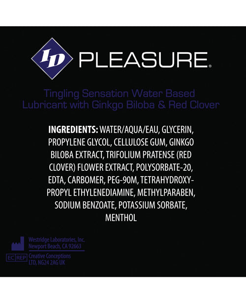 Id Pleasure Waterbased Tingling Lubricant - 1 Oz Pocket Bottle - Bossy Pearl