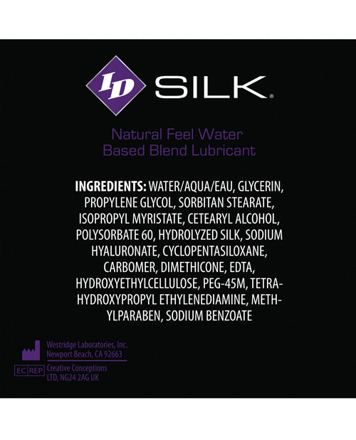 Id Silk Natural Feel  Lubricant - 1 Oz Pocket Bottle - Bossy Pearl