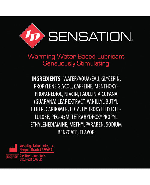 Id Sensation Waterbased Warming Lubricant - Bossy Pearl