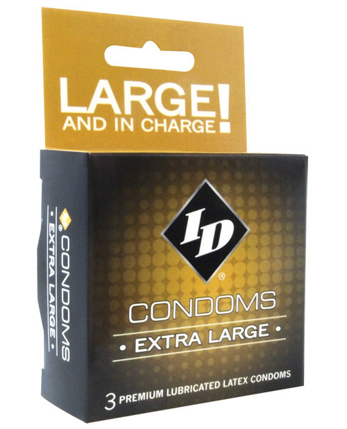 Id Extra Large Condoms - Box Of 3 - Bossy Pearl