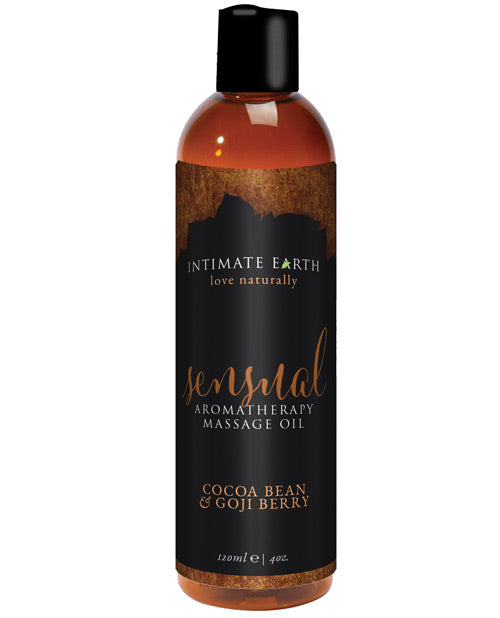 Intimate Earth Sensual Massage Oil - 120 Ml Cocoa Bean & Gogi Berry - Bossy Pearl