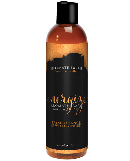 Intimate Earth Energize Massage Oil - 240 Ml Orange & Ginger - Bossy Pearl