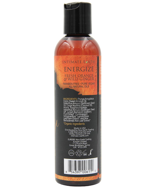 Intimate Earth Energize Massage Oil - 240 Ml Orange & Ginger - Bossy Pearl