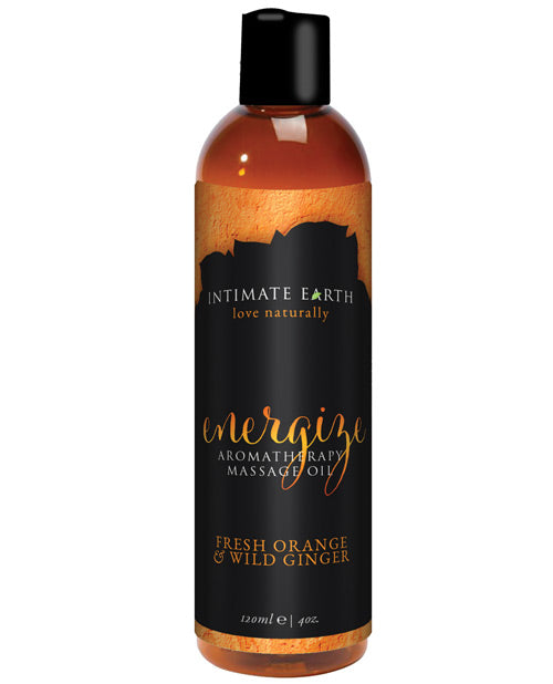 Intimate Earth Energizing Massage Oil - 120 Ml Orange & Ginger - Bossy Pearl