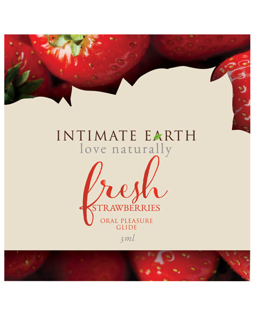 Intimate Earth Lubricant Foil - 3 Ml Fresh Strawberries - Bossy Pearl