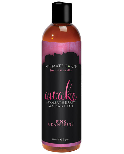 Intimate Earth Awake Massage Oil - 120 Ml Black Pepper & Pink Grapefruit - Bossy Pearl