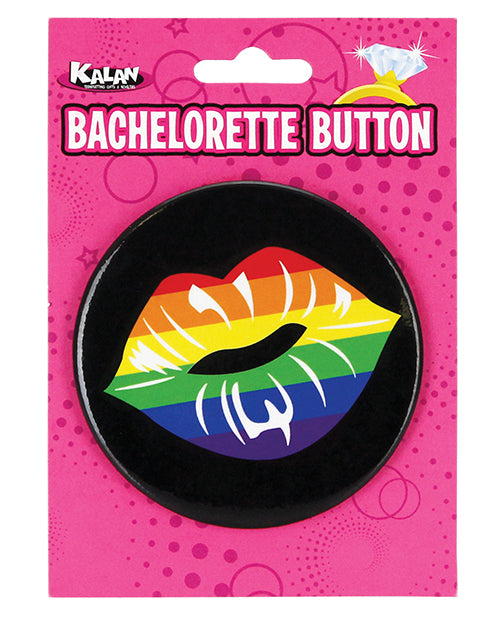 3" Button - Rainbow Lips - Bossy Pearl