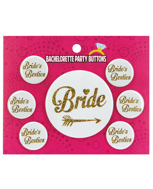 Bachelorette Party Button Bride-bride's Besties - Bossy Pearl