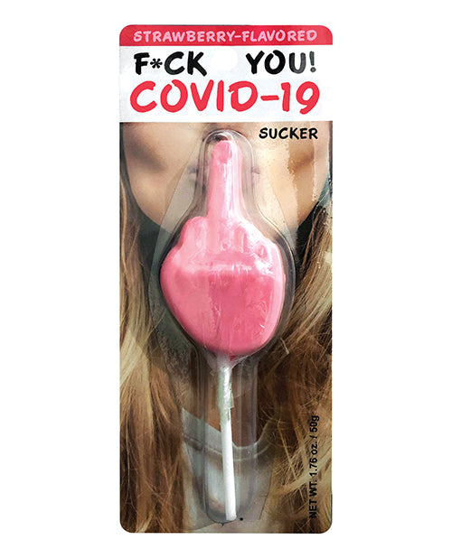Fck You! Covid-19 Sucker  - Strawberry - Bossy Pearl