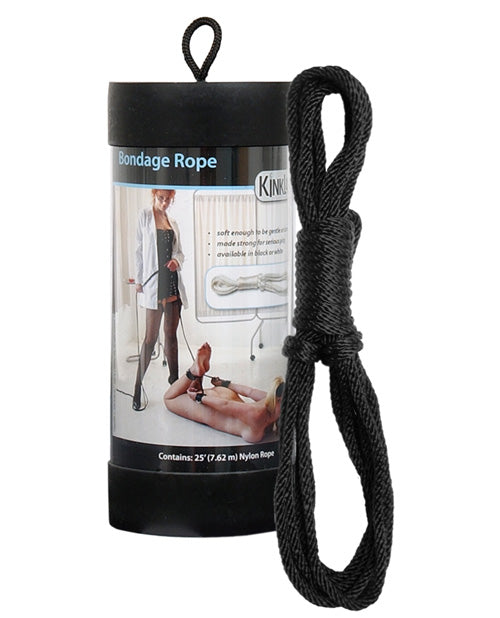 Kinklab 25" Bondage Rope - Black - Bossy Pearl