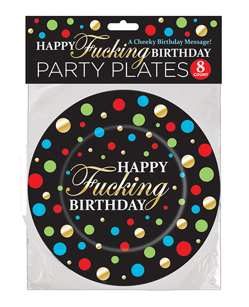 Happy Fucking Birthday Plates - Pack Of 8