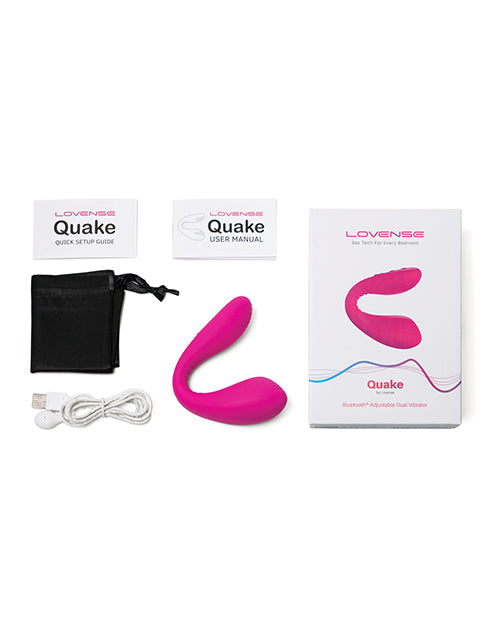 Lovense Quake Adjustable Dual Stimulator - Pink - Bossy Pearl