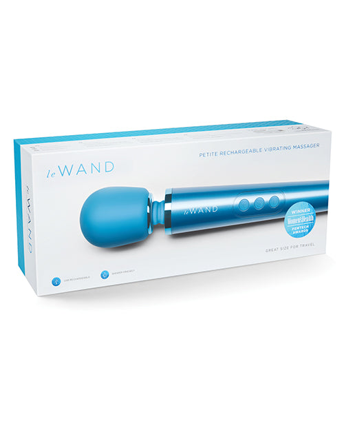 Le Wand Petite Rechargeable Massager - Blue - Bossy Pearl