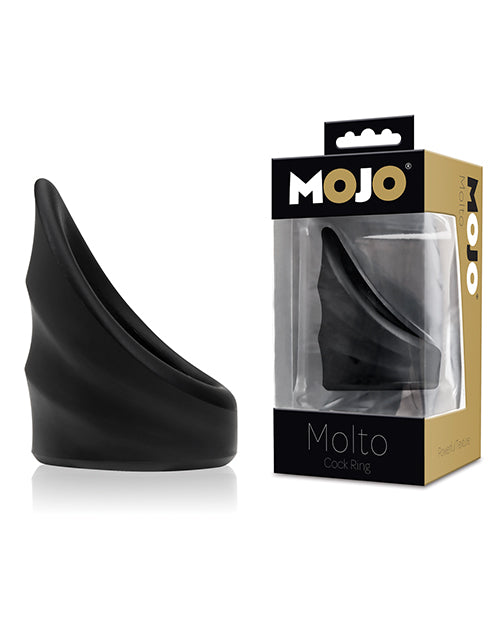 Mojo Molto Silicone Cock Ring - Black - Bossy Pearl