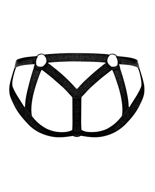 Cage Matte Strappy Ring Jock - Bossy Pearl